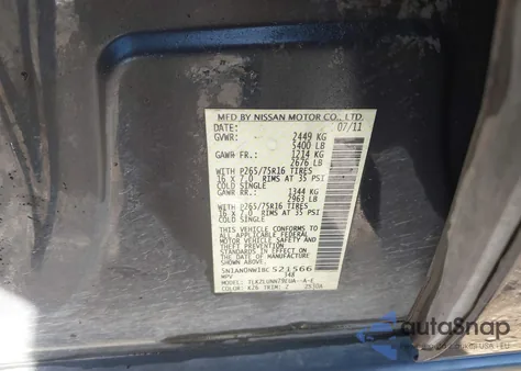 2011 Nissan Xterra Pro-4X from USA, damaged, VIN 5N1AN0NW1BC521566